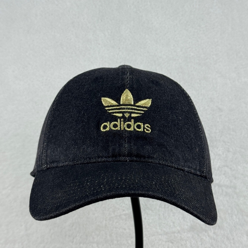 Adidas Baseball Cap‎ Trefoil Logo Embroidered Strapback Hat Black
